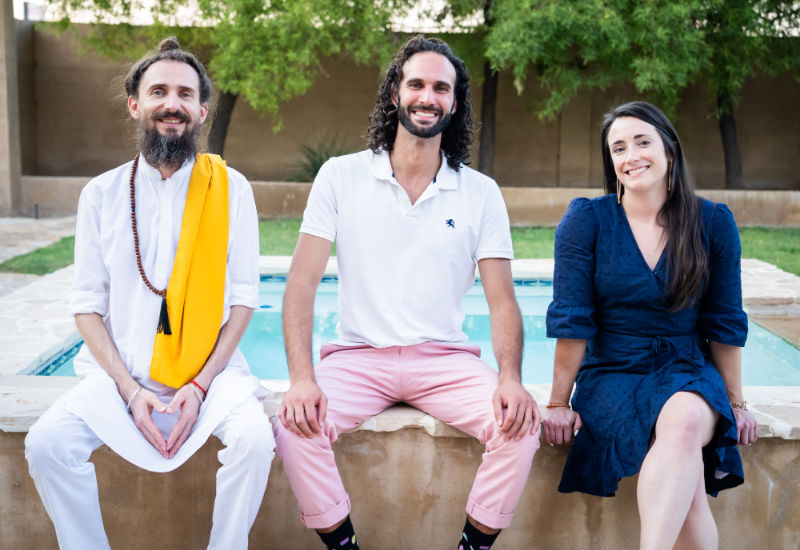 Earth's Edge Wellness team - from the left Cosmin, Yoni and Chelsea.